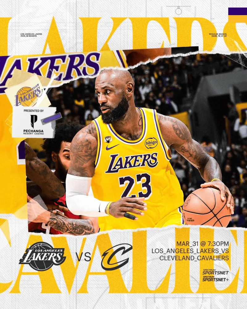 湖人首发：东契奇、里夫斯、拉拉维亚、詹姆斯、艾顿